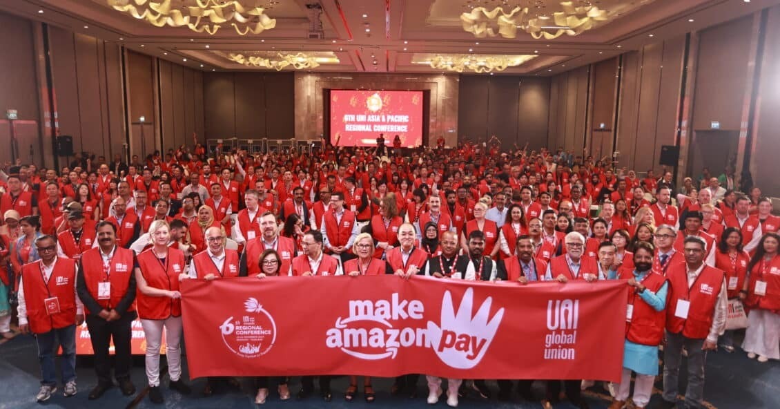 Make Amazon Pay protest